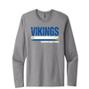 Vintage Vikings Long Sleeve TShirt - Gray