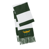 Hillside Hawks Embroidered Scarf - Forest Green/ White
