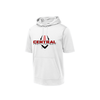 CYF Sport Wick Fleece Short Sleeve Hooded Pullover - White