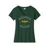 Hillside Hawks Women's V-Neck Tee - Forest Green