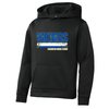 Vintage Vikings Hoodie Sport-Tek® Sport-Wick® Fleece Hooded Pullover - Black