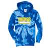Vintage Vikings Tie Dye Hoodie - Blue