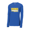 Vintage Vikings Adult Nike Dri-FIT Cotton/Poly Long Sleeve Tee - Blue