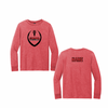 Central Girls Flag Football Triblend Long Sleeve Tee - Red