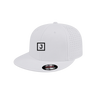 (NEW) Juniper Square_Flexfit® Perforated Performance Cap [J, Juniper Square on Side) - White