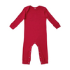 Rabbit Skins Infant Long Legged Baby Rib Bodysuit - Red