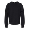 Bella + Canvas Youth Sponge Fleece Raglan Crewneck Sweatshirt - Black