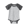 Rabbit Skins Infant Baseball Fine Jersey Onesie - Vintage Heather / Vintage Smoke