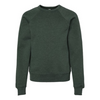 Bella + Canvas Youth Sponge Fleece Raglan Crewneck Sweatshirt - Heather Forrest