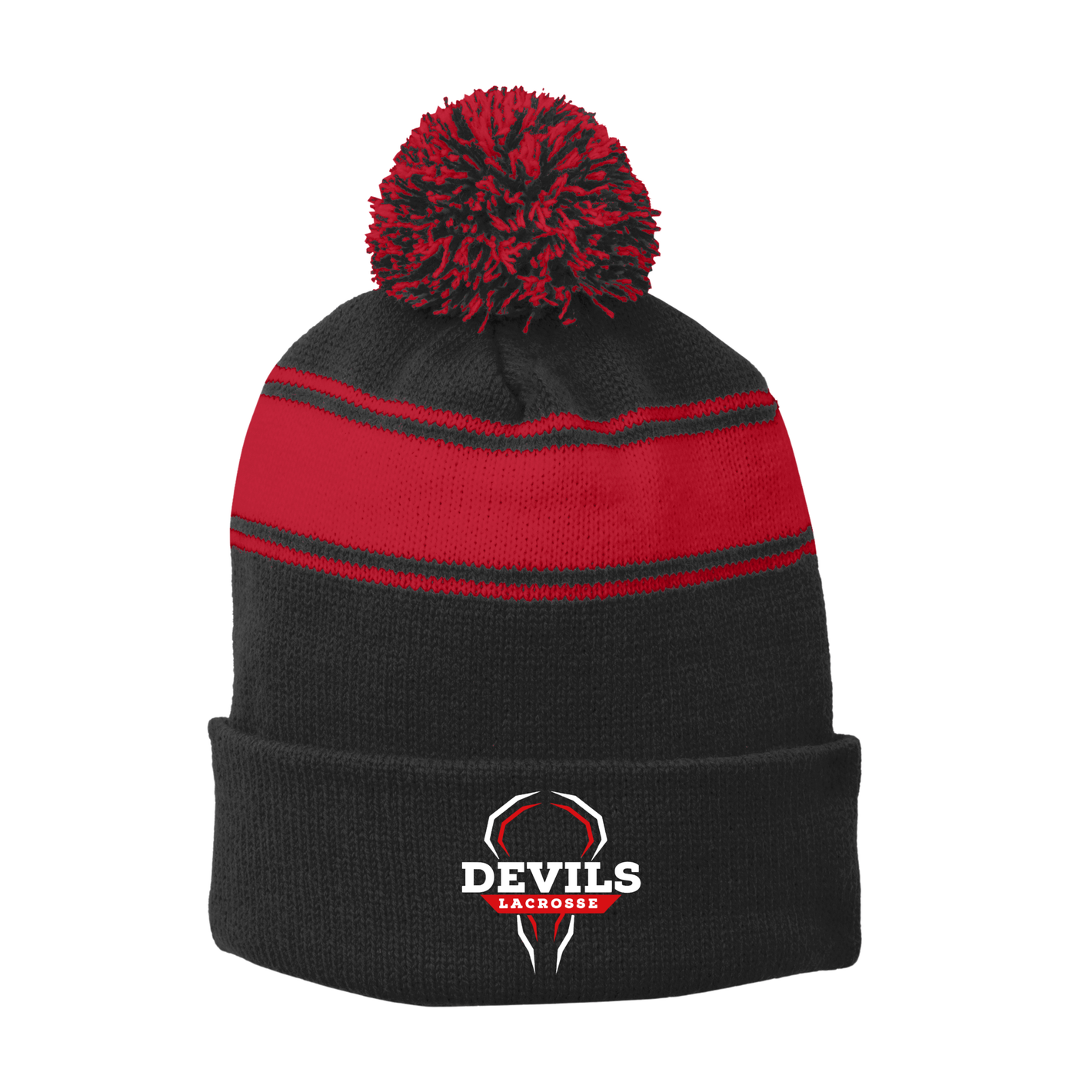 Devils Lacrosse - Embroidered PomPom Beanie