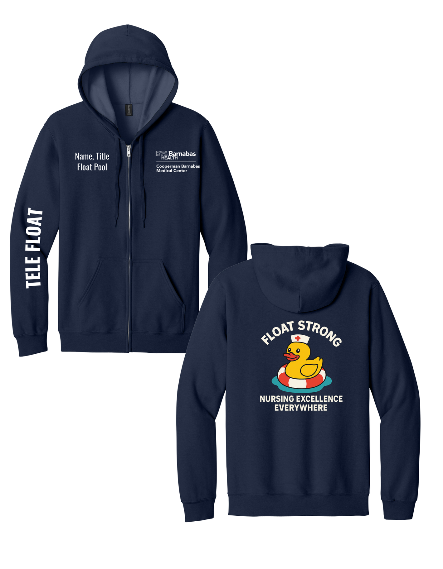 RWJ Barnabas Float Pool Full Zip Hoodie