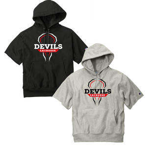 Devils Lacrosse - Champion® Reverse Weave® Short Sleeve Hooded Sweatshirt