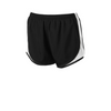 Sport-Tek® Ladies Cadence Short - Black / White / Black