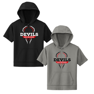 Devils Lacrosse - Sport-Tek ® Sport-Wick ® Fleece Short Sleeve Hooded Pullover