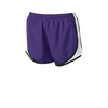 Sport-Tek® Ladies Cadence Short - Purple / White / Black