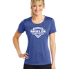 Shields SportTek Women’s Scoop Neck Tee - Cobalt Heather