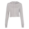 Bella + Canvas Women's Cropped Long-Sleeve T-Shirt Hoodie - Athletic Grey Triblend