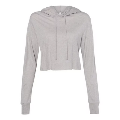 Bella + Canvas Women's Cropped Long-Sleeve T-Shirt Hoodie