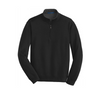 Port Authority® Interlock 1/4-Zip - Deep Black / Charcoal Heather