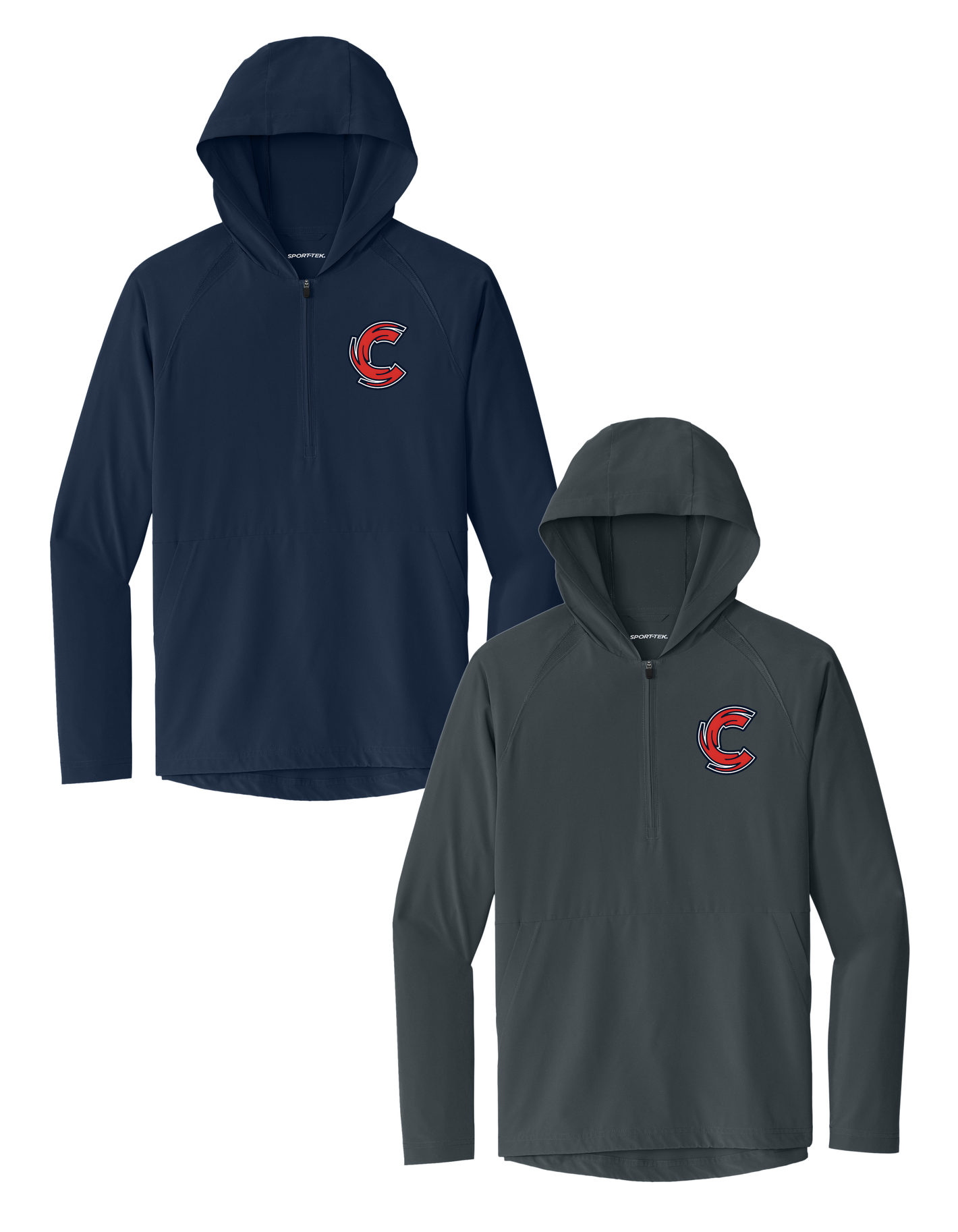 Cyclones - Sport-Tek® Repeat 1/2-Zip Long Sleeve Hooded Jacket