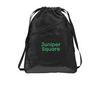 Juniper Square_Cinch Pack with Zip [Juniper Square] - Black