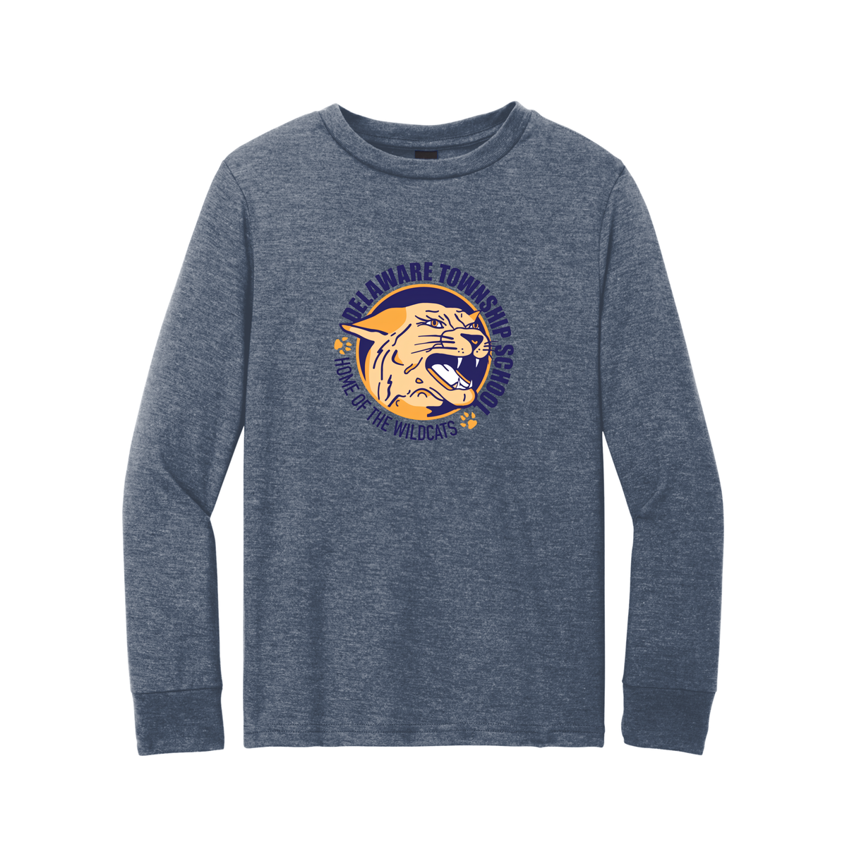 Delaware Township Wildcats Triblend Long Sleeve Tee