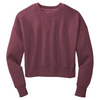 District Clothing District Women's Perfect Weight Fleece Cropped Crew - He Loganberry