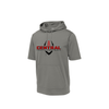 CYF  Sport Wick Fleece Short Sleeve Hooded Pullover - Dark Smoke Gray