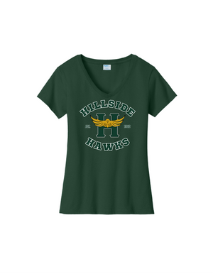 Hillside Hawks Women's  V-Neck Tee