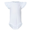 Rabbit Skins Infant Flutter Sleeve Bodysuit - White