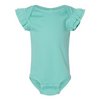 Rabbit Skins Infant Flutter Sleeve Bodysuit - Saltwater