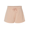 Independent Trading Co. - Women’s Lightweight California Wave Wash Fleece Shorts - Blush