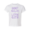 Keep Calm & Love Cats - White