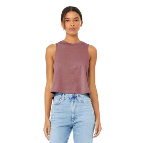 Bella + Canvas Women's Racerback Cropped Tank Top