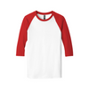 Gildan Heavy Cotton Three-Quarter Raglan T-Shirt - White/ Red