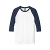 Gildan Heavy Cotton Three-Quarter Raglan T-Shirt - White/ Navy