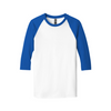 Gildan Heavy Cotton Three-Quarter Raglan T-Shirt - White/ Royal