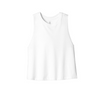 Bella + Canvas Women's Racerback Cropped Tank Top - White