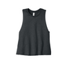 Bella + Canvas Women's Racerback Cropped Tank Top - Heather Dark Grey