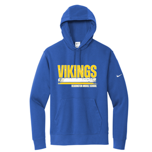 Vintage Viking Nike Club Fleece Sleeve Swoosh Pullover Hoodie