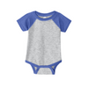 Rabbit Skins Infant Baseball Fine Jersey Onesie - Vintage Heather / Vintage Royal