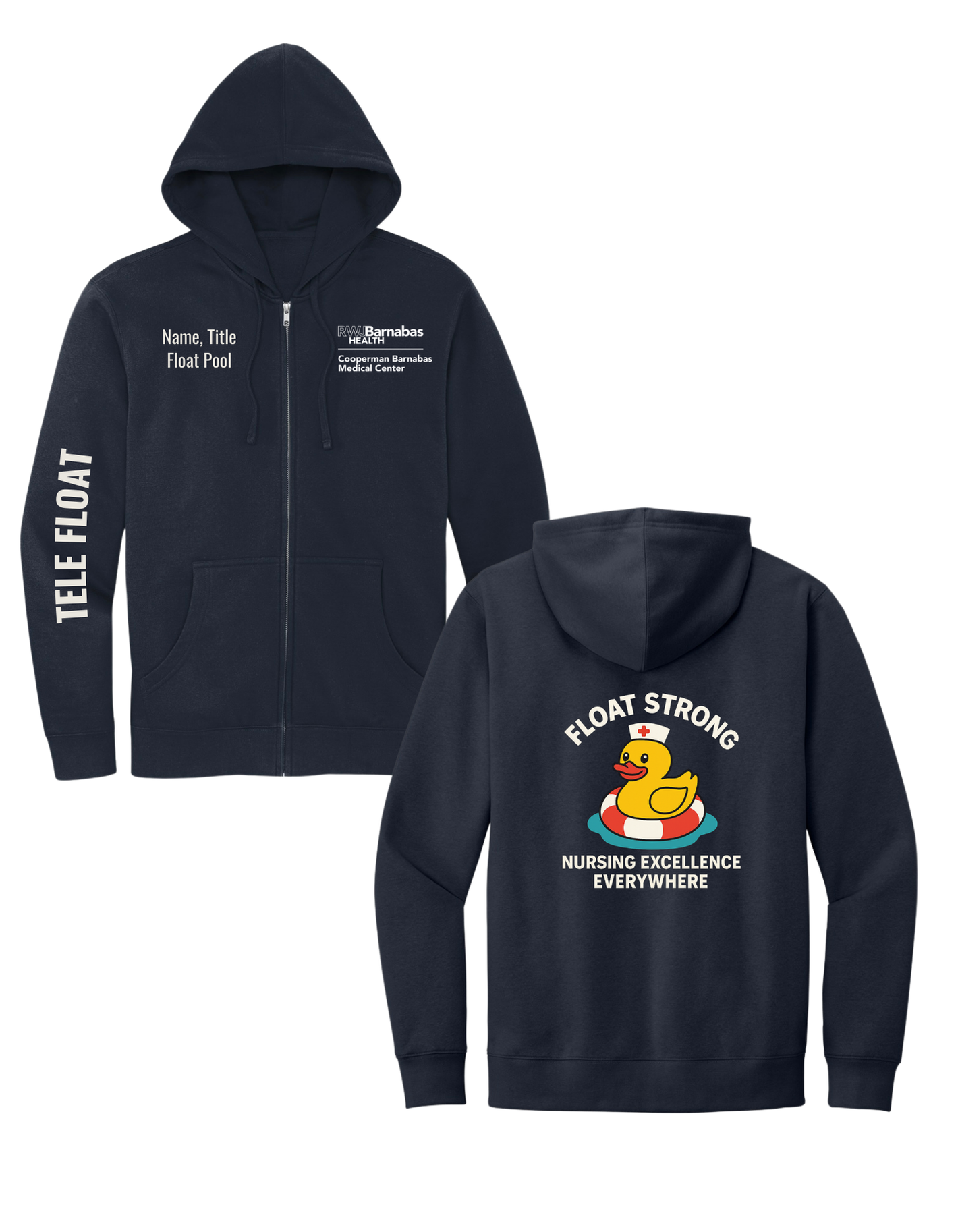 RWJ Barnabas Float Pool Full Zip Hoodie