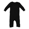 Rabbit Skins Infant Long Legged Baby Rib Bodysuit - Black