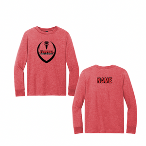 Central Girls Flag Football Triblend Long Sleeve Tee