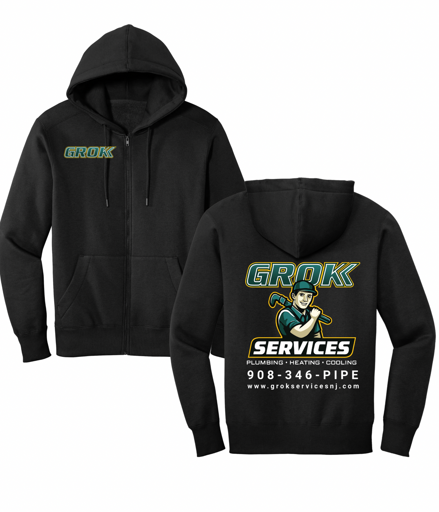 GROK - District® Perfect Weight® Fleece  Full Zip Hoodie