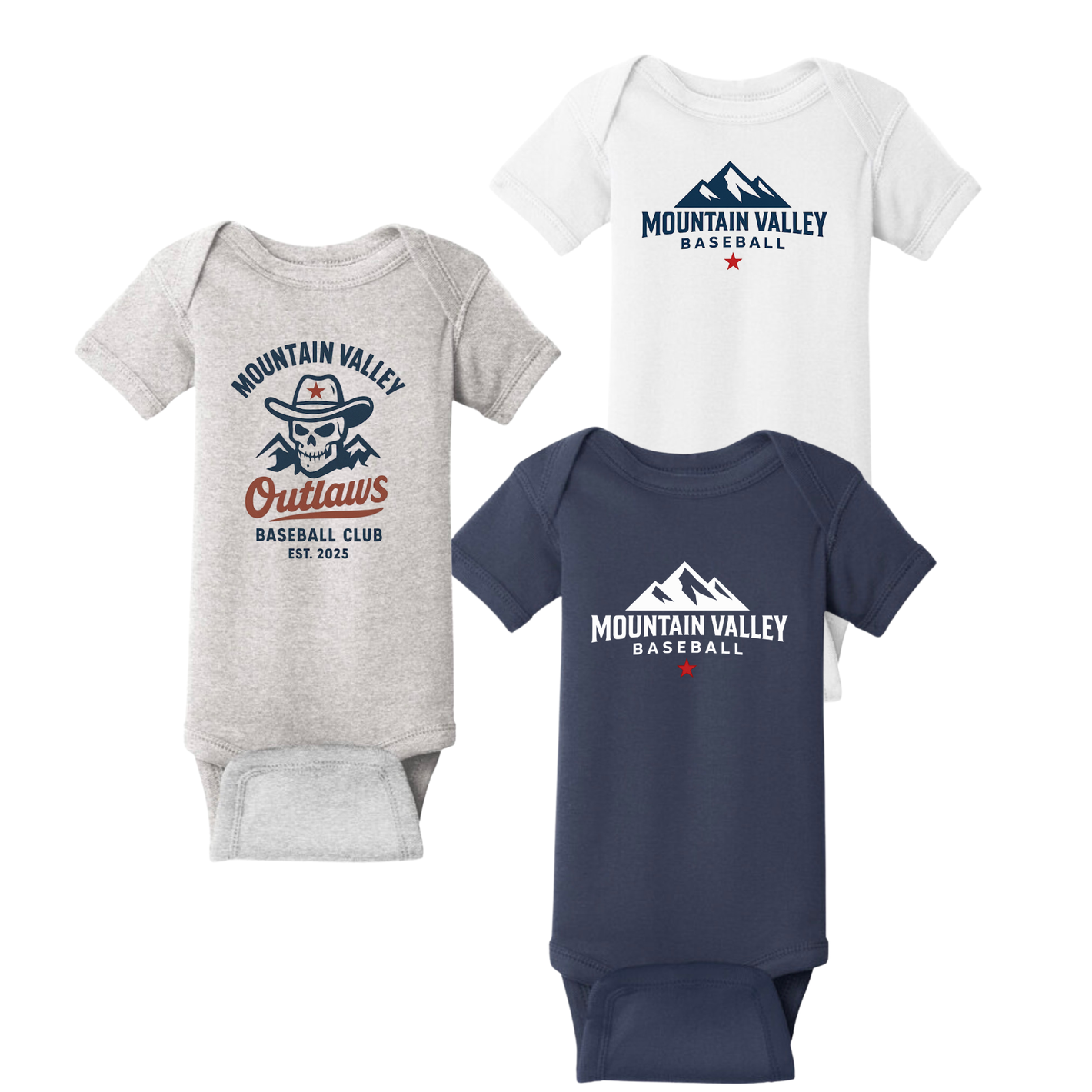 MV Baseball Baby Onesie
