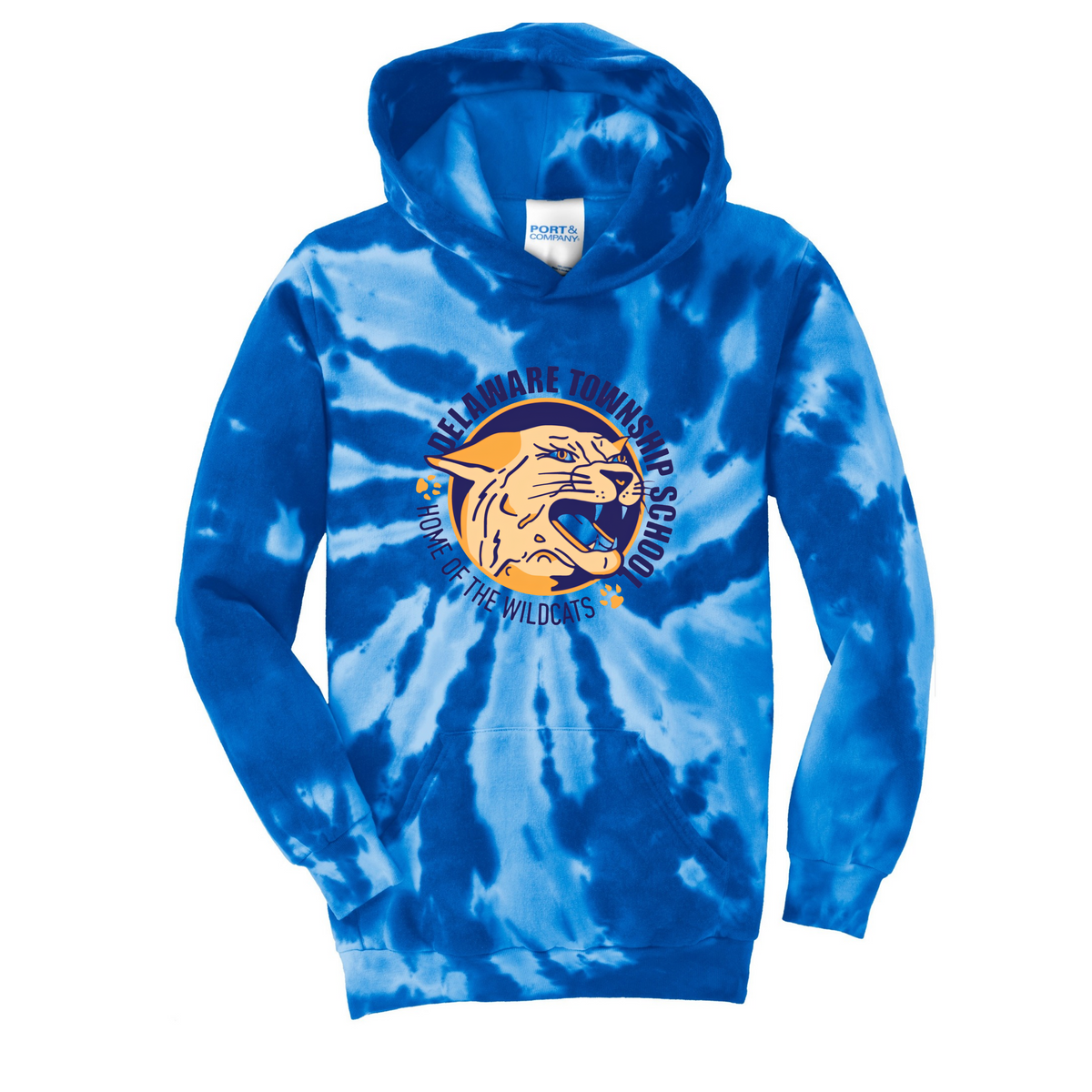 Delaware Township Wildcats Tie Dye Hoodie