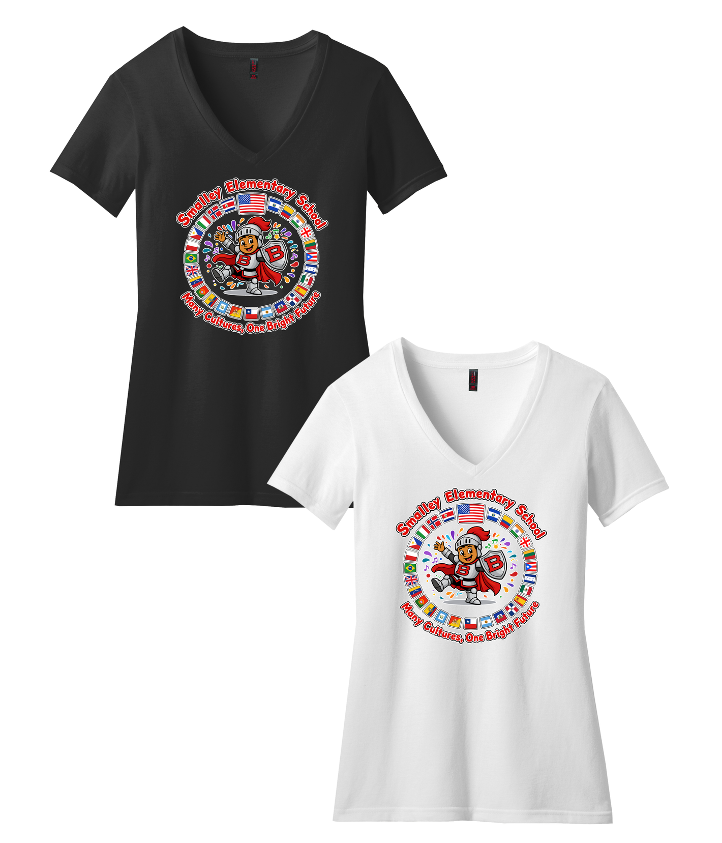 Smalley Multicultural Day Women's Vneck Tshirt