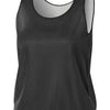 A4 Ladies' Reversible Mesh Tank Top - BLACK/WHITE