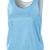 A4 Ladies' Reversible Mesh Tank Top - LT BLUE/WHITE